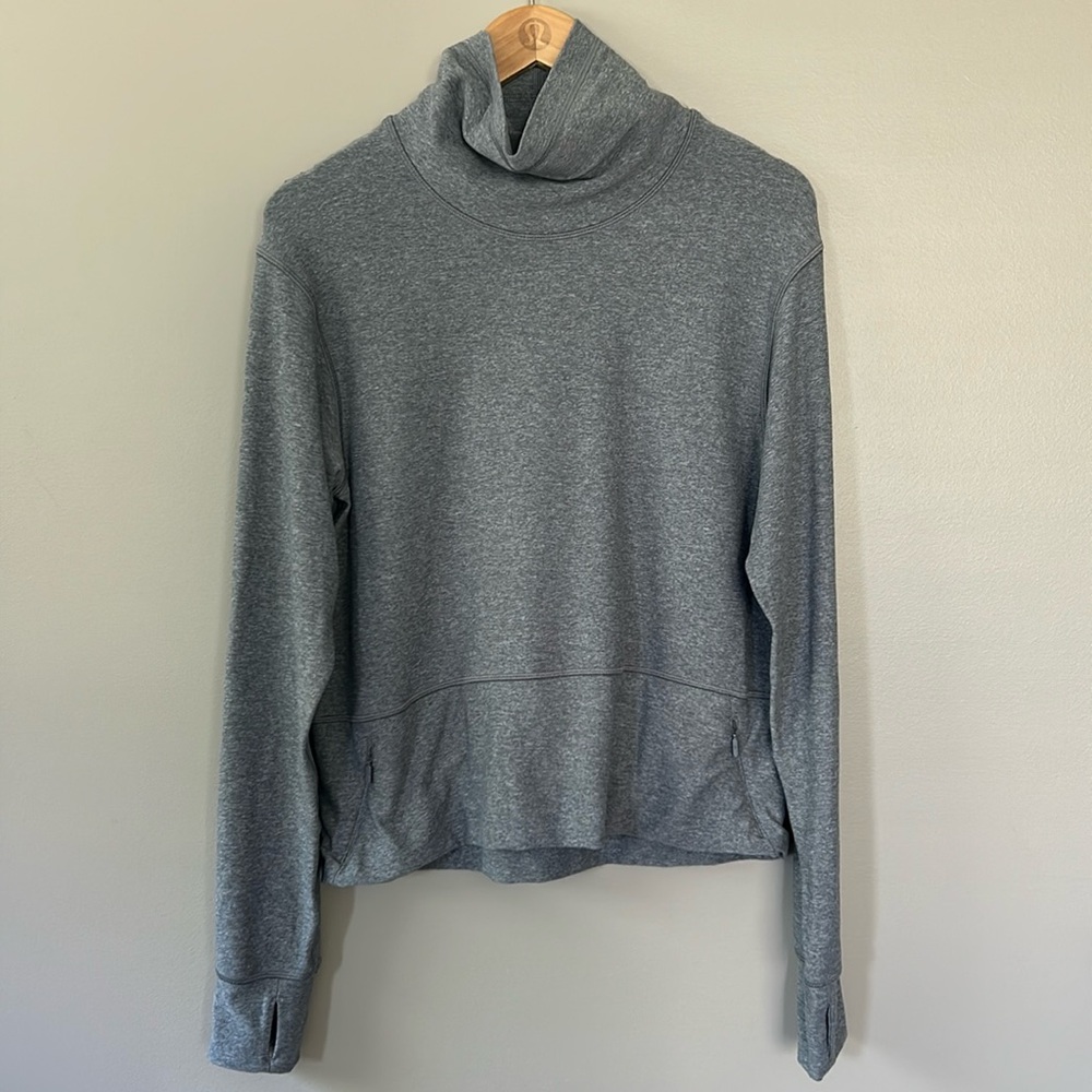 Lululemon Ready To‎ Rulu Pullover Sz 4 Heathered Asphalt Grey